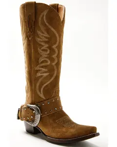 Somethin Bad Suede Tall Western Boots - Snip Toe