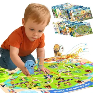 1VSALL Point-and-Read Learning Device Dialogue Educational Toy Flashcard Set, includes interactive learning stickers and an interactive voice teaching method