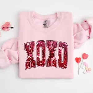 Not Real Glitter! Valentine Sweatshirt, XOXO Heart Shirt, Cute Valentine Gift for Teachers, Galentines Day Tee