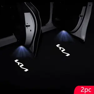2pcs LED HD Car Door Welcome Light, Auto Logo Projector Lamps for Kia Kn Sportage, Morning Ceed, Picanto, Rio, Proceed, Niro Accessories