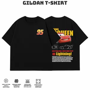 Retro Two Side Cars Gildan TShirt,Cars Movie T-Shirt ,Mcqueen and Mater Retro Vintage Unisex Oversized Anime Graphic Tee – Trendy Y2K Acid Gildan, Manga Game Movie Lover Gift For Fans Merch