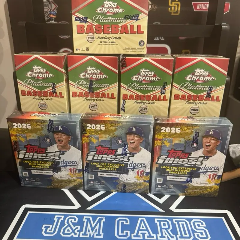 Topps BREAK #118 -PYT - 5x 2025 Topps Chrome  Platinum 3x 2026 Topps Finest Mega Box