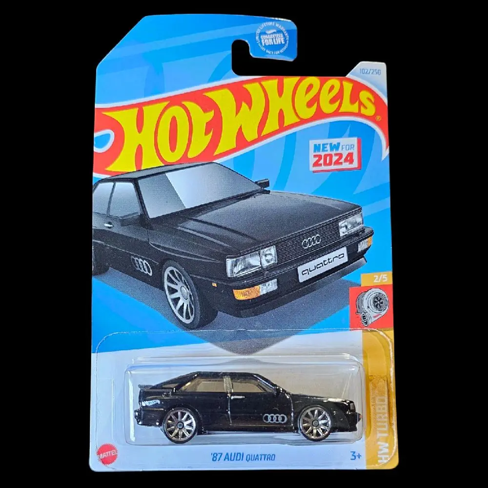 2024 Hot Wheels Black '87 Audi Quattro 102/250 HW Turbo 2/5 Widebody Toyota