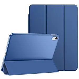 for iPad (A16) 11th Generation Case 11 Inch 2025, iPad 10th Generation Case 10.9 Inch 2022, Slim Stand Hard PC Translucent Back Shell Smart Cover, Support Touch ID, Auto Wake/Sleep, Navy Blue