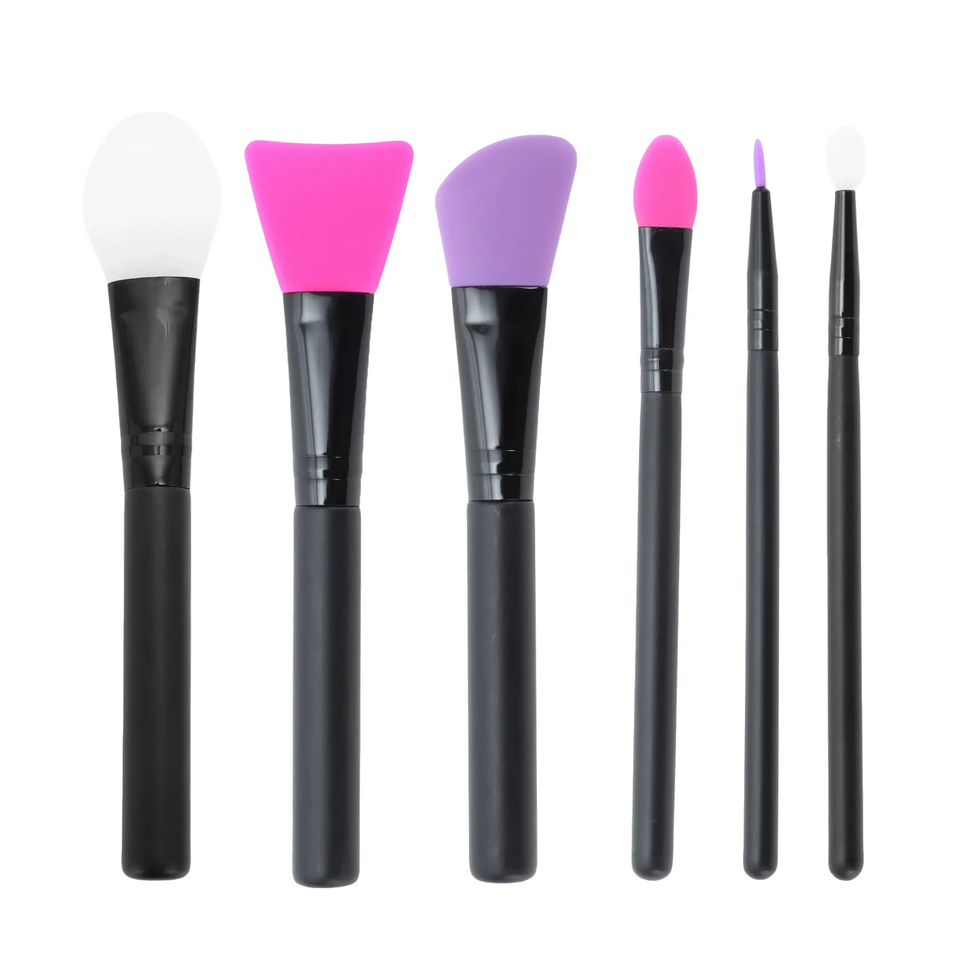 VOCOSTE Soft Facial Mask Brush Set of 6pcs Assorted Color 1 Set