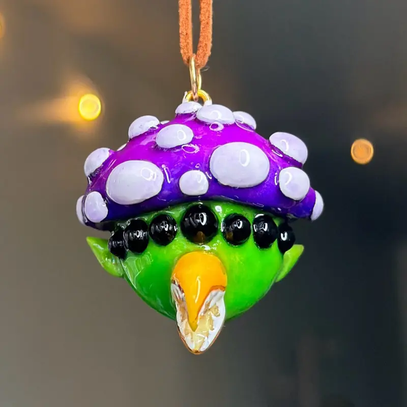 Alien Boy shroom hat necklace handmade Jewelry Accessories & art