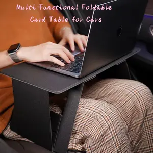 Multifunctional Folding Table for Car, Rear Seat Computer Table and Storage Rack, Dual-use for Car and Home, Lightweight Folding Car Stand Table