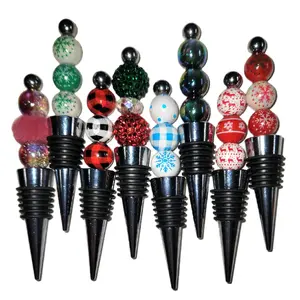 Fesrive Beaded Wine Stopper Functional and a Great Addition to the Holiday Party with Assorted Colorful Beads