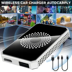 【FathersDayGift】Wireless Car Adapter for Wired Systems - Built-in Smart OS, Play Content via Mobile Link | Fits Factory Wired CarPlay/AA Vehicles | Car Tech Accessory