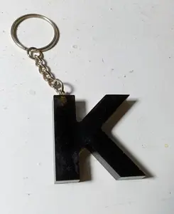 Initial K resin keychain