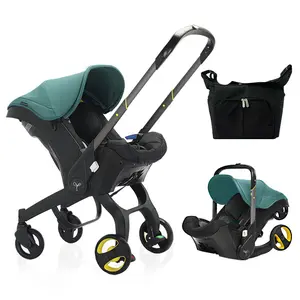(No Base)Baby Stroller with Free Bag ,NewbornStroller,Foldable Stroller Legs,Equipped with ChestClip,One-Click Contraction Function,Alloy MetalMaterial,4-wheel Travel Toddler Stroller
