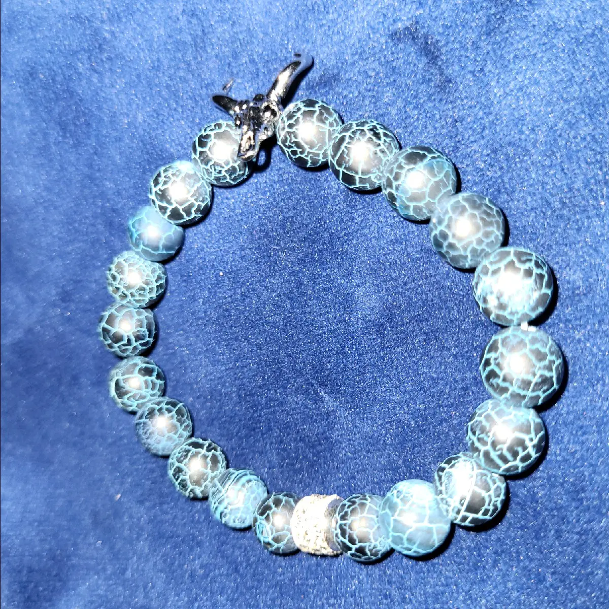 Blue lightning bolt bracelet
