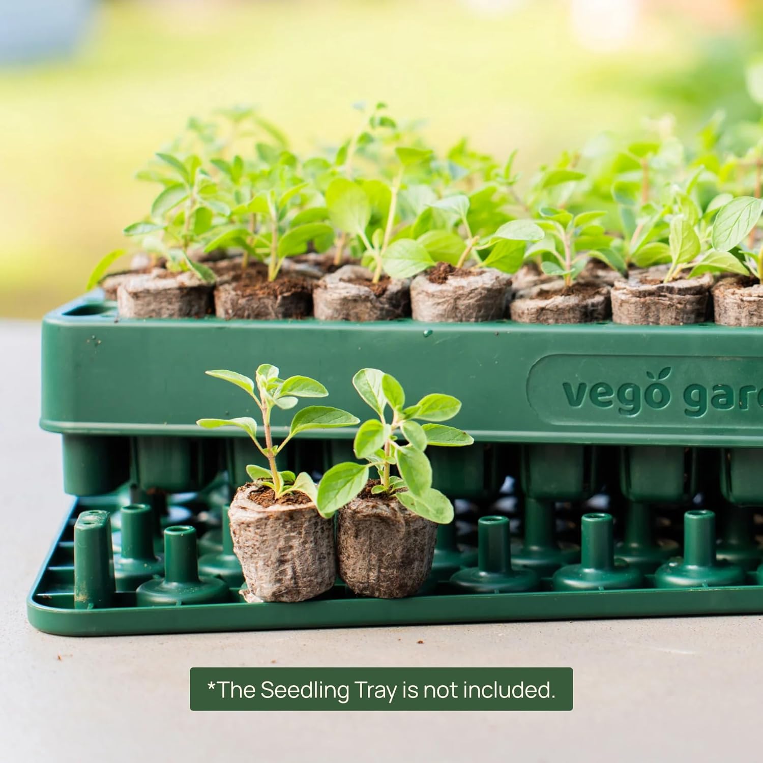 Vego Garden Seedling Popper Tool 3-in-1 Plant & Pop Board for Stackable Seedling Trays 10"x20" Efficient Seed Starting & Dispensing Grow Kit