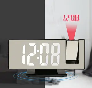 Digital Projection Alarm Clock with LED Night Light, Ceiling Wall Bedside Projection Clock, Adjustable Soft Warm Light, Easy to Read Time in Bed, Multifunctional Electronic Clock for Home Bedroom Dorm, Ideal Birthday Holiday Gift for Adults