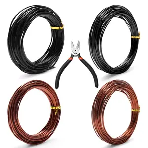 Bonsai Training Wire Kit for Indoor Bonzai Trees Aluminum Wire for Handicrafts Bonsai Tool Set with Cutter Sizes 1mm 1.5mm 2mm