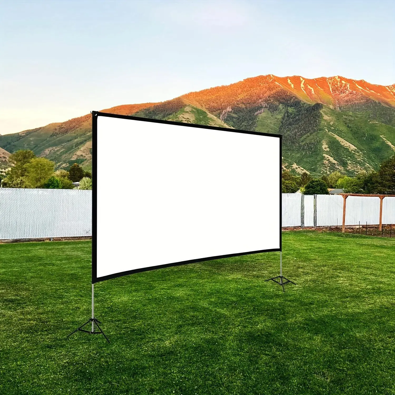 Portable HD Oxford Cloth Projection Screen - 100in/120in, Foldable, Wrinkle-Free for Home Theater & Outdoor Use