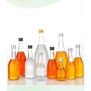 350ml frosted wine bottle creative glass wine bottle carafe Charred Wooden Bourbon Drinking Glass