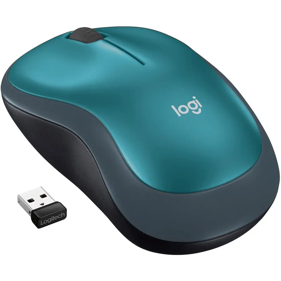 Logitech M185 Wireless Optical Mouse, Blue 910-003636
