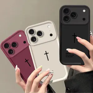 Phone Case: Biblical Cross Phone Case for iPhone 17 E Air Pro ProMax iPhone16 15 14 Plus 13 12 Mini 11 X XS XR SleekShockproof Lightweight Cover with Protection Protective Case Drop-proof Phone Case Cellphone Smartphone