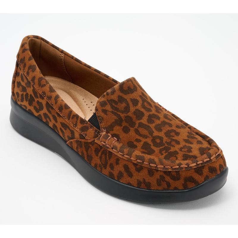 Clarks Collection Leather/Textile Slip-Ons - Ellowyn Lux