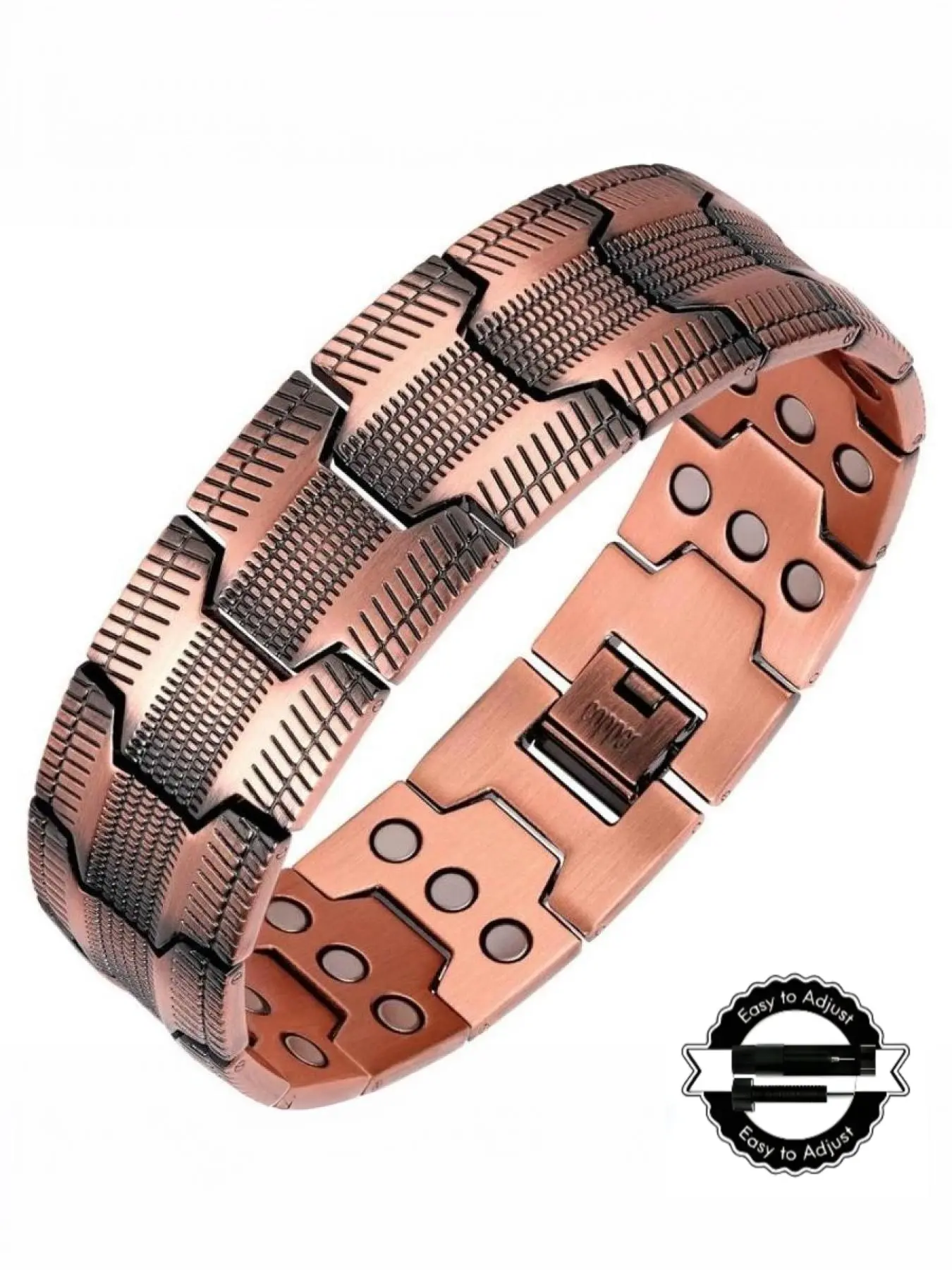 Men's brass bracelet, comes with an adjustable tool, a stylish accessory, a fashionable bracelet, a romantic gift for your boyfriend, friend, or father.