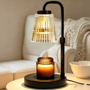 Dimmable Timer Candle Warmer Lamp, Gift for Mom Women, Home Decor Jar Candle Wax Melter with 2 Bulbs