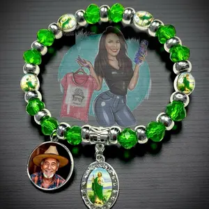 St. Jude Bracelet with Photo Customizable Design Stretch Feature Trendy Jewelry for Keeping Loved Ones