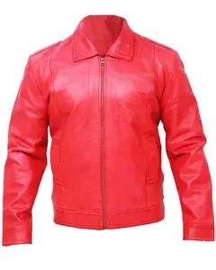 MotorCycleJackets Men's Vintage Distressed Red Leather Jacket