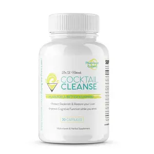 Dr. T's Naturals Cocktail Cleanse - 20 Capsules for Hangover Prevention & Liver Support - Natural Milk Formula - Pharmacist Recovery Approved Healthcare Supplement Milk Thistle
