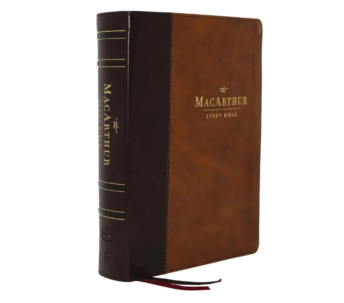 NKJV MacArthur Study Bible - Brown Leathersoft, Comfort Print: Unleashing God's Truth 1 Verse at a Time (Holy Bible, New King James Version)