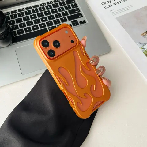 Flame-finish frosted Protective phone case Casing Cover for iPhone 17 Pro Max/17 Pro/17, with heat dissipation and hollow design, premium feel and shockproof protection, Cellphone, Shockproof smartphone casing