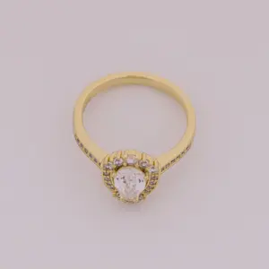 Lustre Teardrop Ring - 14k Gold-Plated