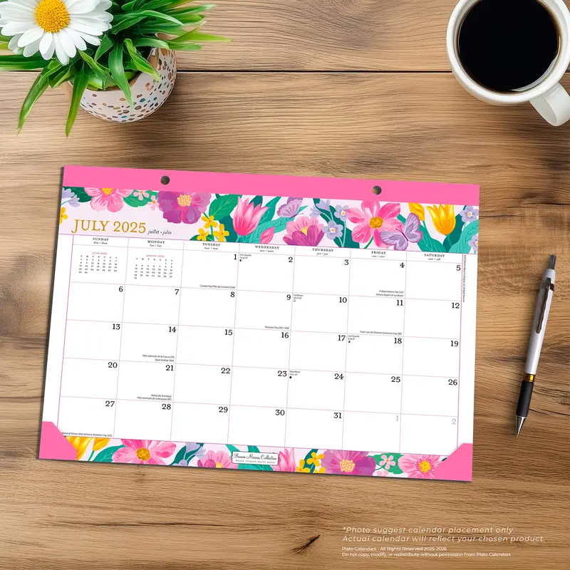Bonnie Marcus OFFICIAL | 2026 14 x 10 Inch 18 Months Monthly Desk Pad Calendar | July 2025 - December 2026 | Plato | Fashion Designer Stationery 3