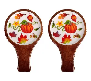 Temp-tations Harvest Set of 2 Wooden Spoon Rests