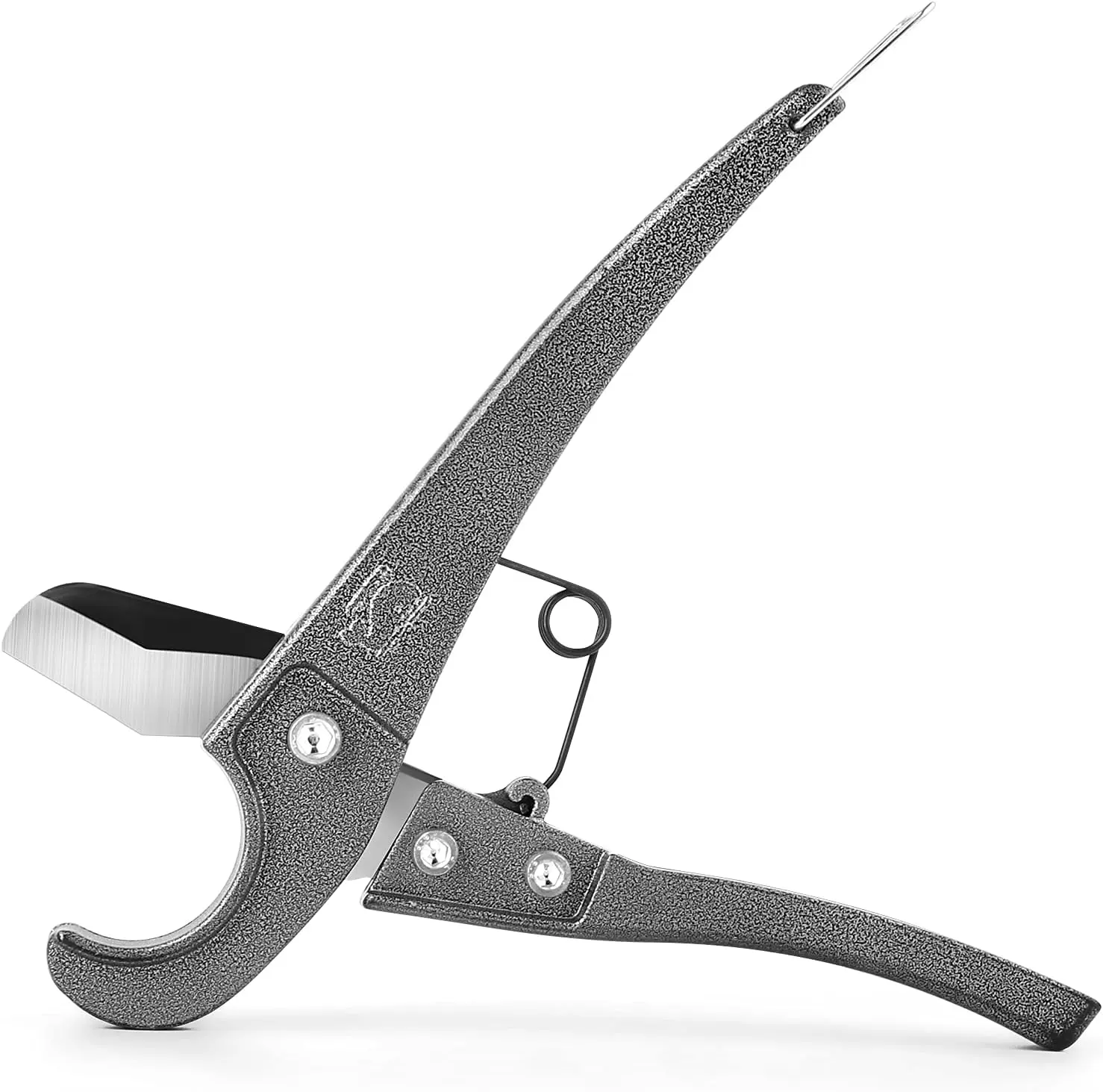 Plastic Single-Stroke Pipe Cutter - Labor-Saving Hand Tool with Manganese Steel Blade, 1/8-in to 1-5/8-in Capacity for PEX & PVC, CPVC; Do Not Use to Cut Metallic Pipes or Wire