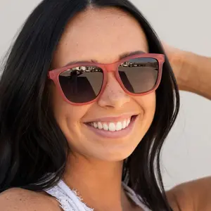 Can You Feel It Color-Changing Sunglasses - Clear to Pink Orange
