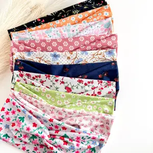 Floral Twist Headbands for Women – Handmade Soft Stretch Cottagecore Headbands