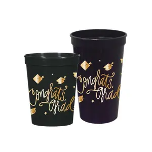 CONGRATS, GRAD! BLACK STADIUM CUPS