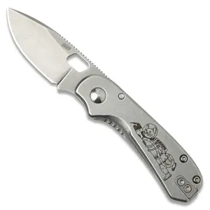 Lander 5 Pocket Knife - Space Kitty - Gray Stonewash