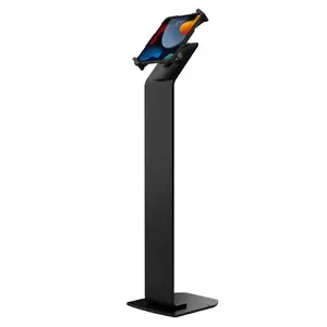 CTA Digital Universal Premium Locking Floor Stand Kiosk for 7-14" Tablets (Black)