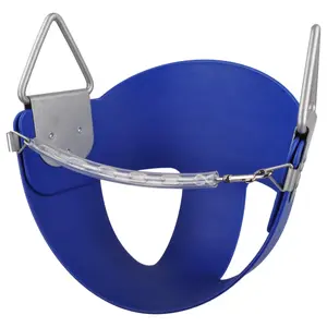 Swing Set Stuff Inc. Highback Half Bucket Swing Seat With Safety Chain Blue