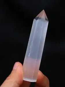 Natural Selenite Crystal Tower, Transparent Selenite Ornaments, Home Decor Gift, Meditation & Cleansing Tool, Selenite Wand Crystal, suitable for crystal enthusiasts and collectors, and witches.