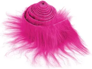 Pink Huck Cleaning Towels Faux Fur Fabric Precut Fur Strips 2x60inch Hot Pink Fur Fluffy Fuzzy Craft Fur for Gnomes Beard Santa Claus Hair Dwarf Cosplay Costume DIY Craft Christmas Decoration