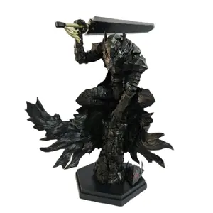 Berserk Guts In Armor Japanese Classics Anime Figure Model GK Statue Collection Desktop Decoration Ornament Toys Boys Gifts Detached Sword Collectible Figurine
