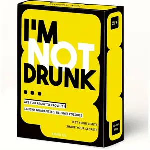 Full English Version I'm Not Drunk Drinking Game Card, Party Tabletop Game, Fun Alcohol-Free Gathering Activity, Engaging Social Entertainment