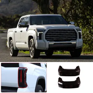 2-piece set of ABS transparent gray car taillight smoked black shells for 2022+ Toyota Tundra