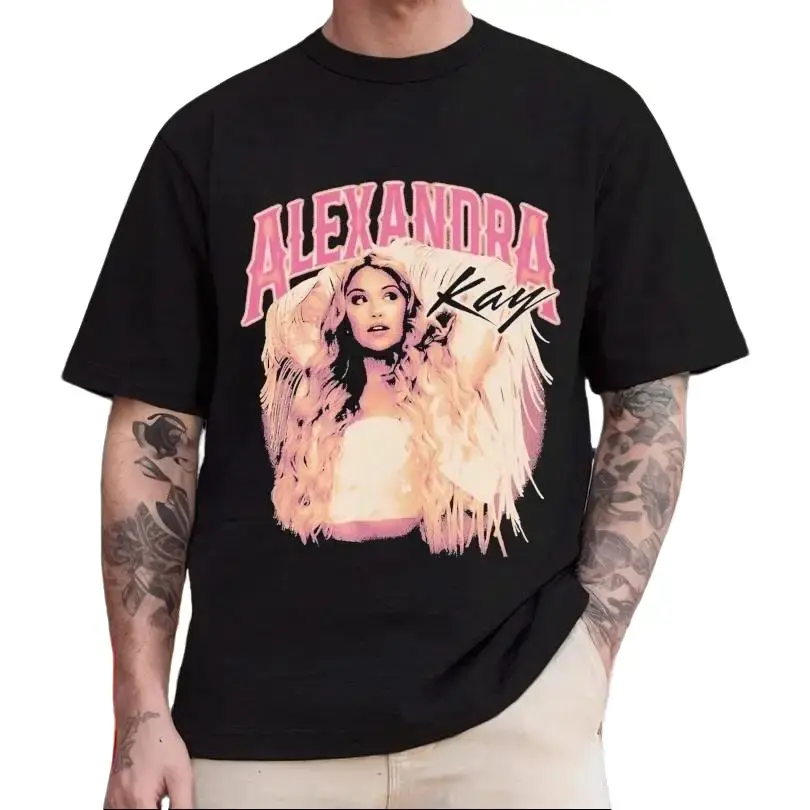 Women's Classic Round Neck Short-Sleeve Spandex Sport Graphic Fan Tee, Alexandra Kay Unisex T-Shirt Menswear Top