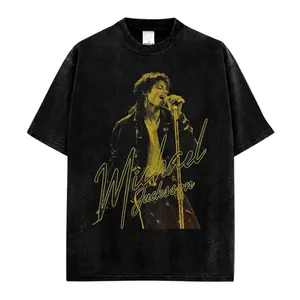 M. Jackson Retro Gold Graphic Shirt  Genuine Gildan Heavyweight Cotton Tee  Unique Pop Music Fan Gift  Unisex Vintage Concert Apparel