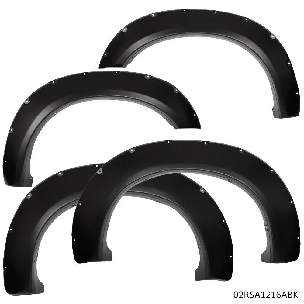 Fender Flares Fit For 2011-2016 Ford F250 F350 Super Duty Offroad Pocket Rivet Style