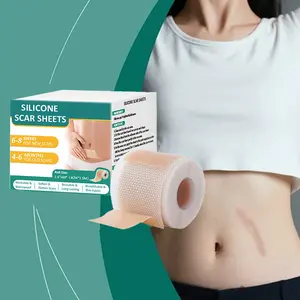 1.6" x 60" Silicone Scar Tape Roll – Medical Grade Silicone Scar Sheets for Surgical Scars, C-Section, Keloid, Acne & Burn Scars, Reusable Scar Removal Tape for Face & Body